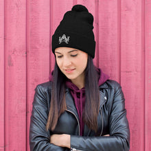 Load image into Gallery viewer, Black LFM Pom-Pom Beanie